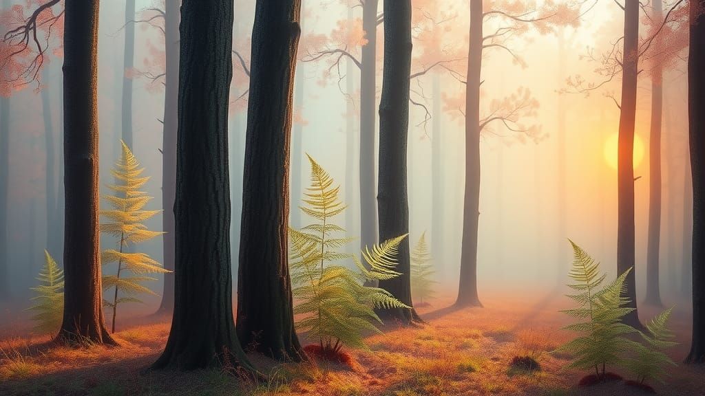 Misty Morning Forest (Glow)