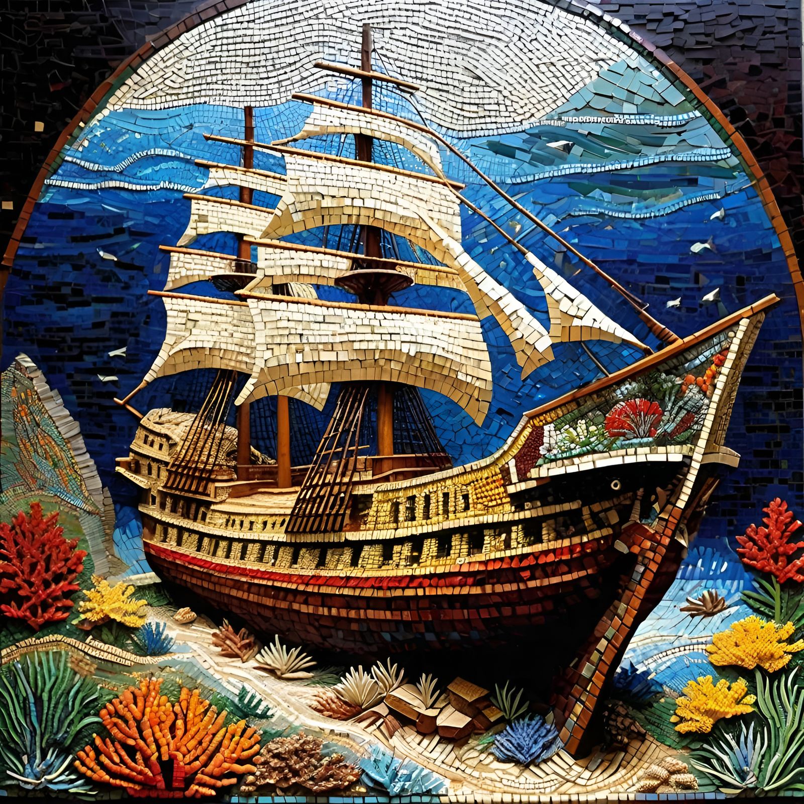 Underwater Mosaic - Shipwreck   by @Dontkno