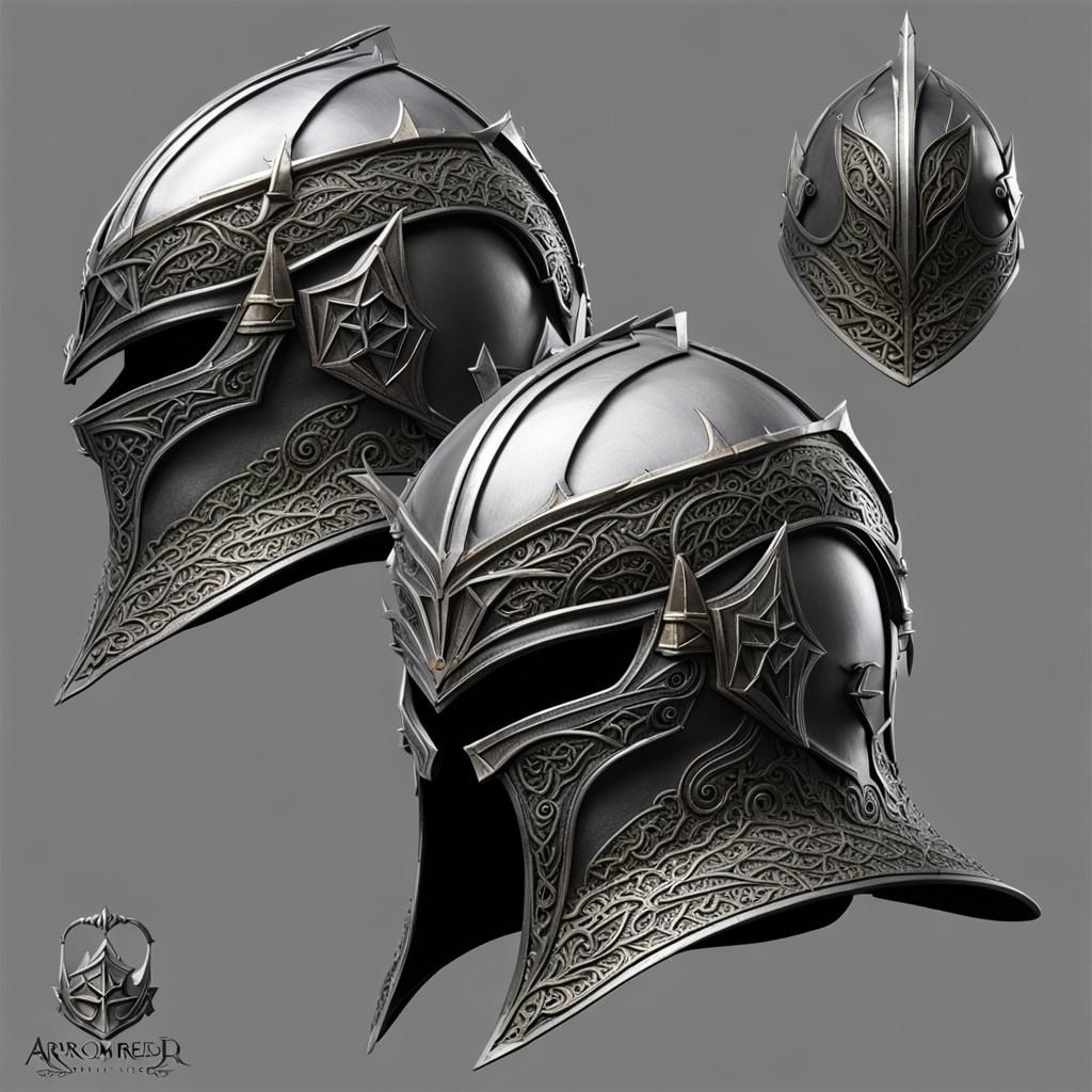armored elven helmet