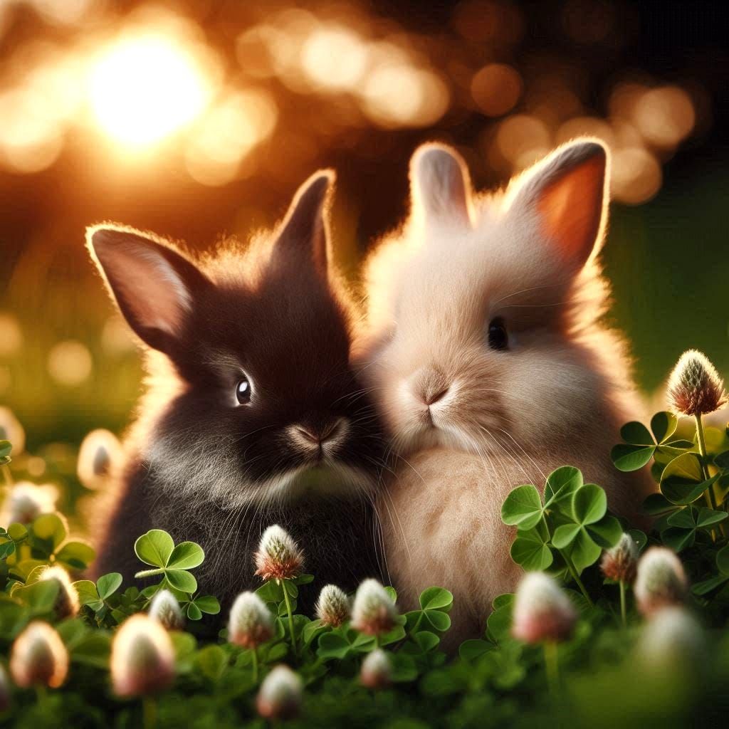 Bunnies in the clover