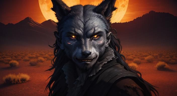 Carpathian Desert Werewolf (DreamShaper v8)