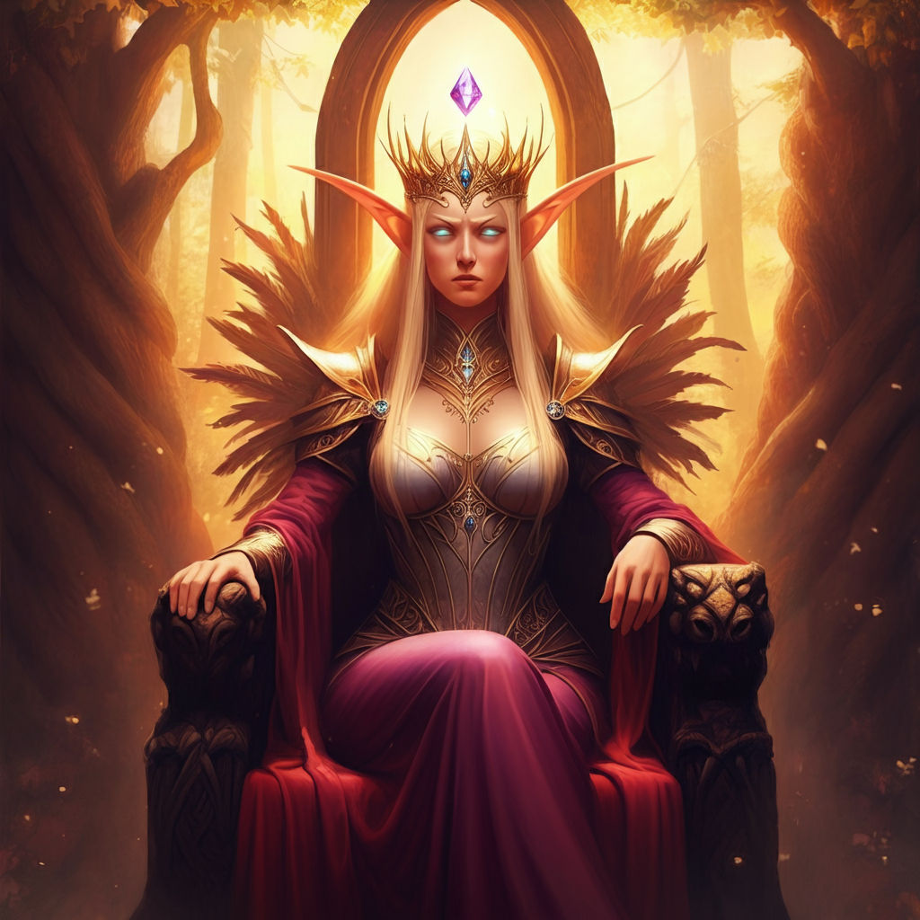 The Elven Queen sits in court, why have you entered her doma...