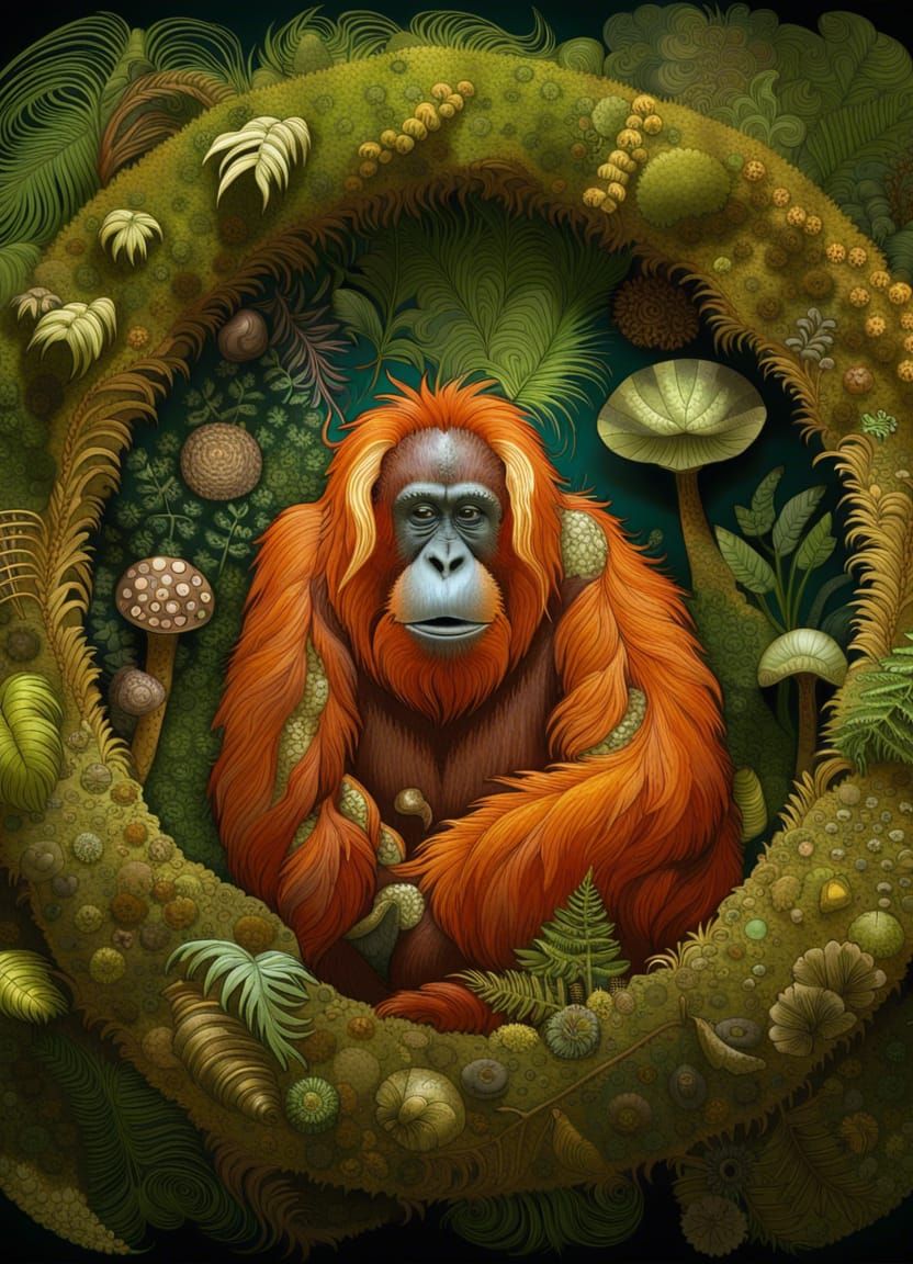 Sumatran orangutan - AI Generated Artwork - NightCafe Creator