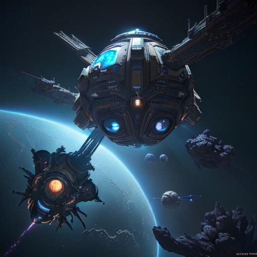 Spherical Space Station | Exoplanet Pandora 4757