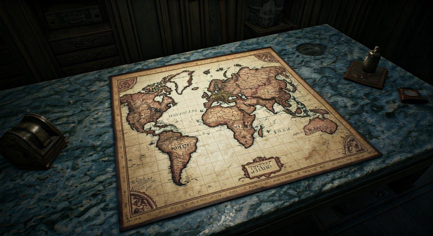 "Cantino" map, ancient map, navegações, "PirivReis", a large beautiful map of the world in the style of the 15th century, on top of a large...