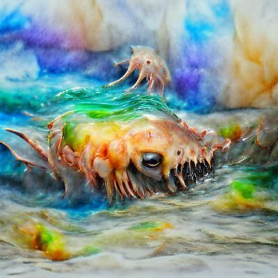 creature from the bottom of the ocean scary 8K 3D 8k resolut...