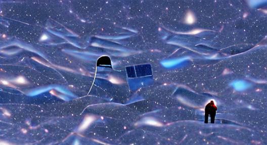 absolute loneliness in the cold vacuum of space