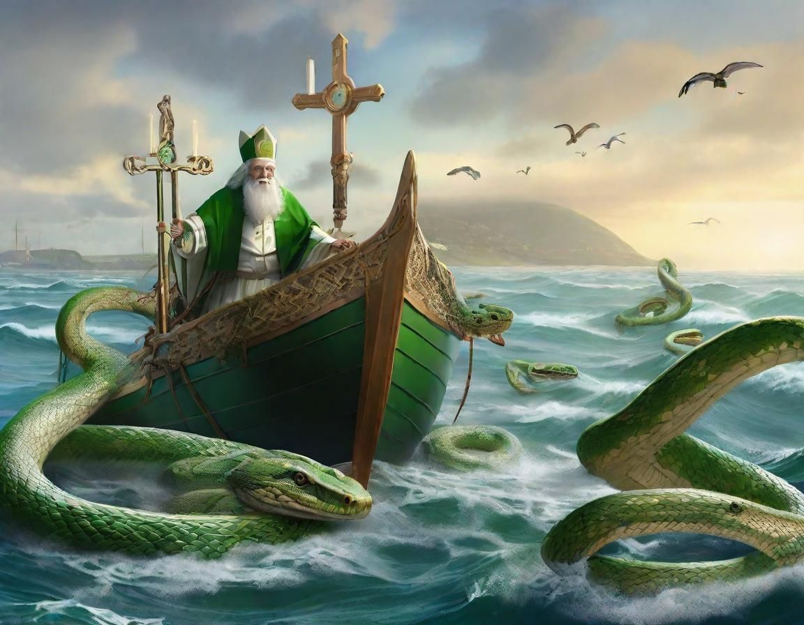 St Patrick, Irish Bishop Banishing All of the Snakes Out of ...