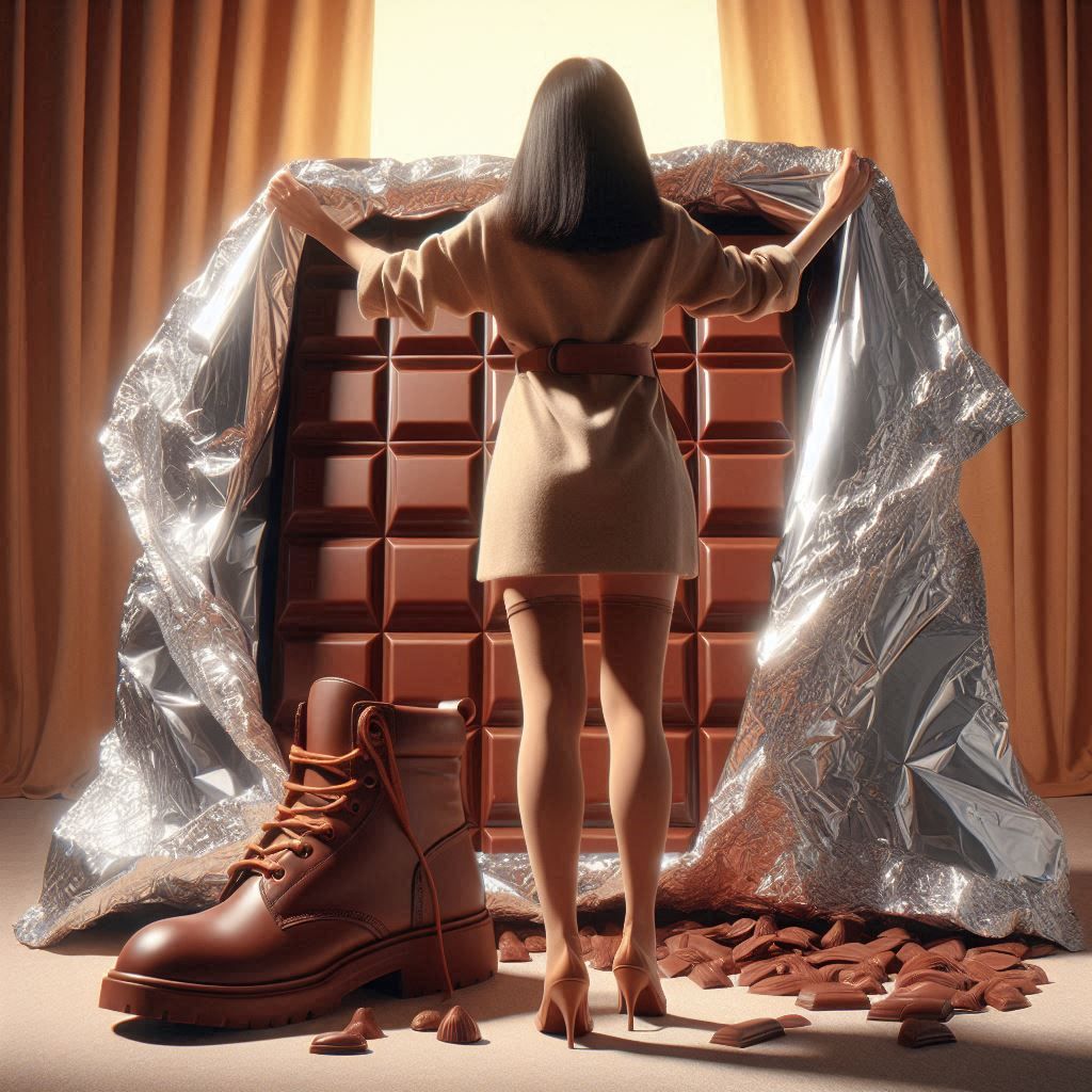 Tear open a cholcolate