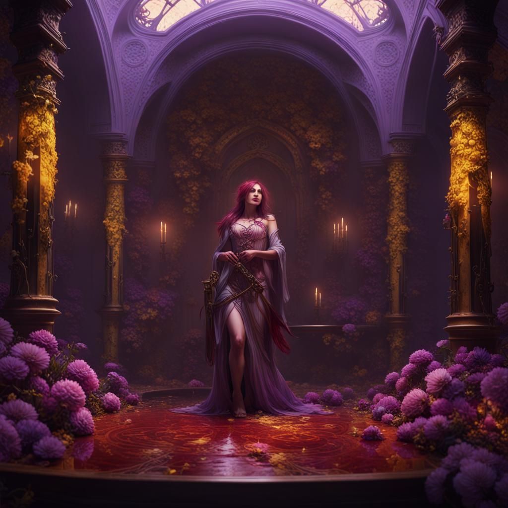 blood and flowers