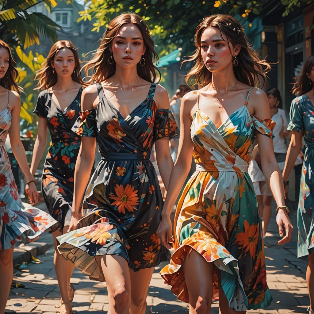 I see the girls walk by 
Dressed in their summer clothes 
I ...