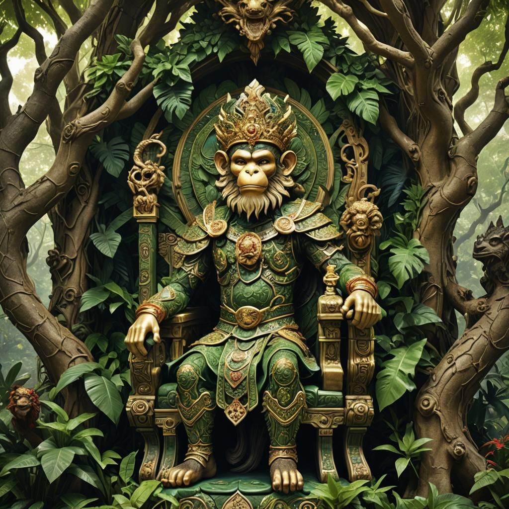 The Monkey King on His Throne