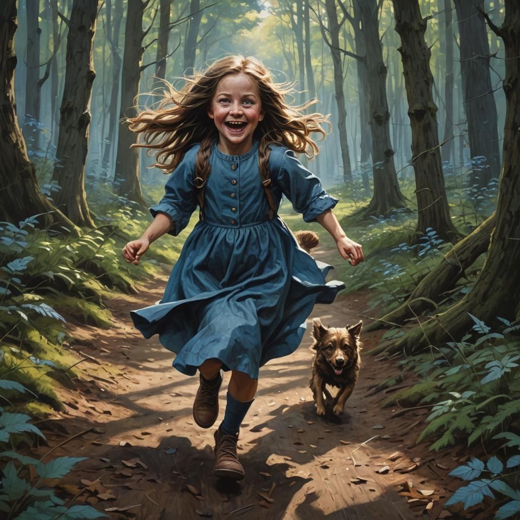 Girl Runs in Woods, Sinister Art