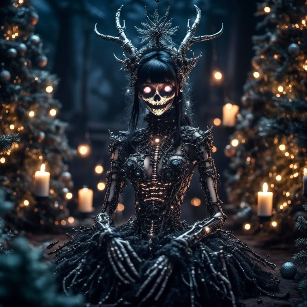 Under the Christmas tree.