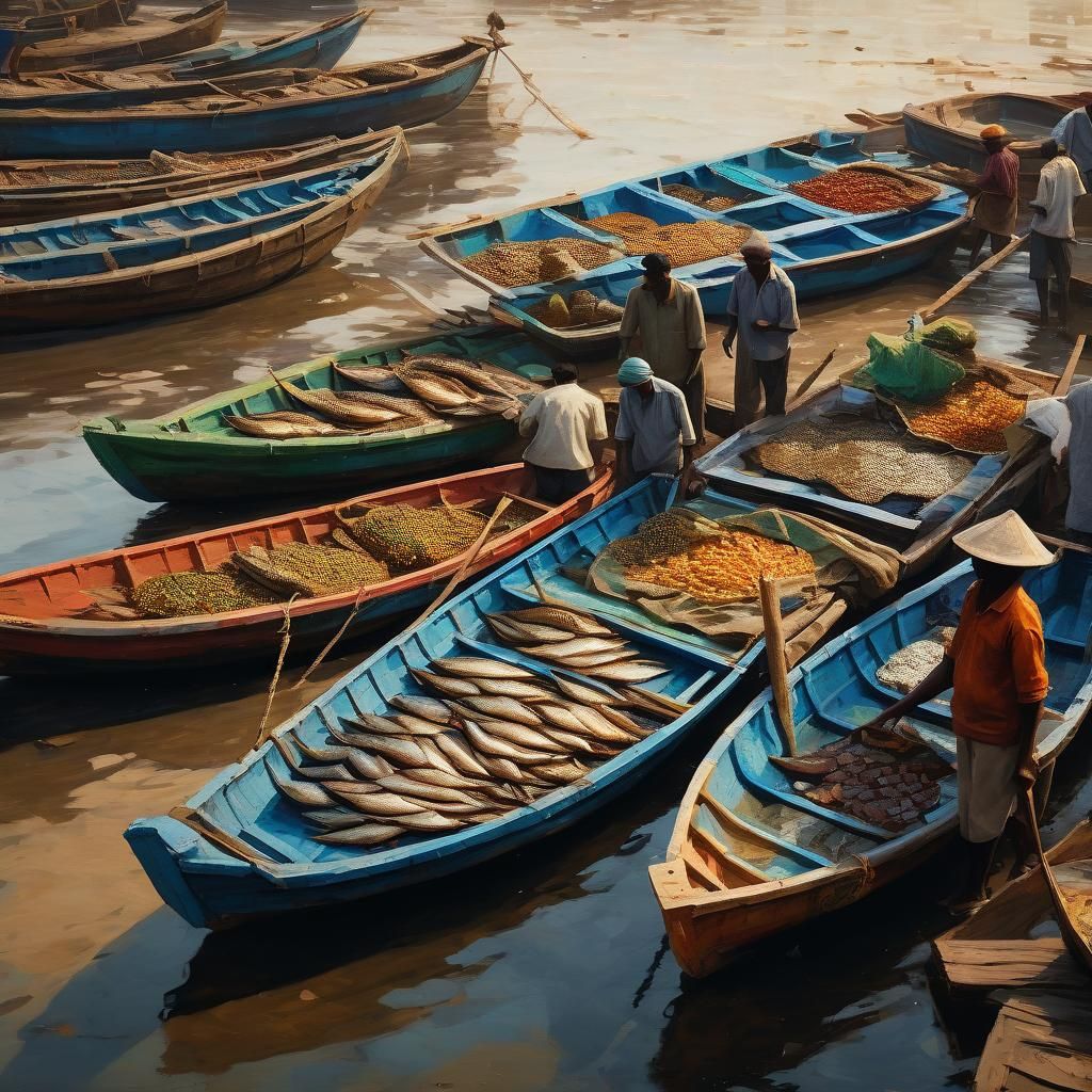 Vibrant Seaside Market in East India