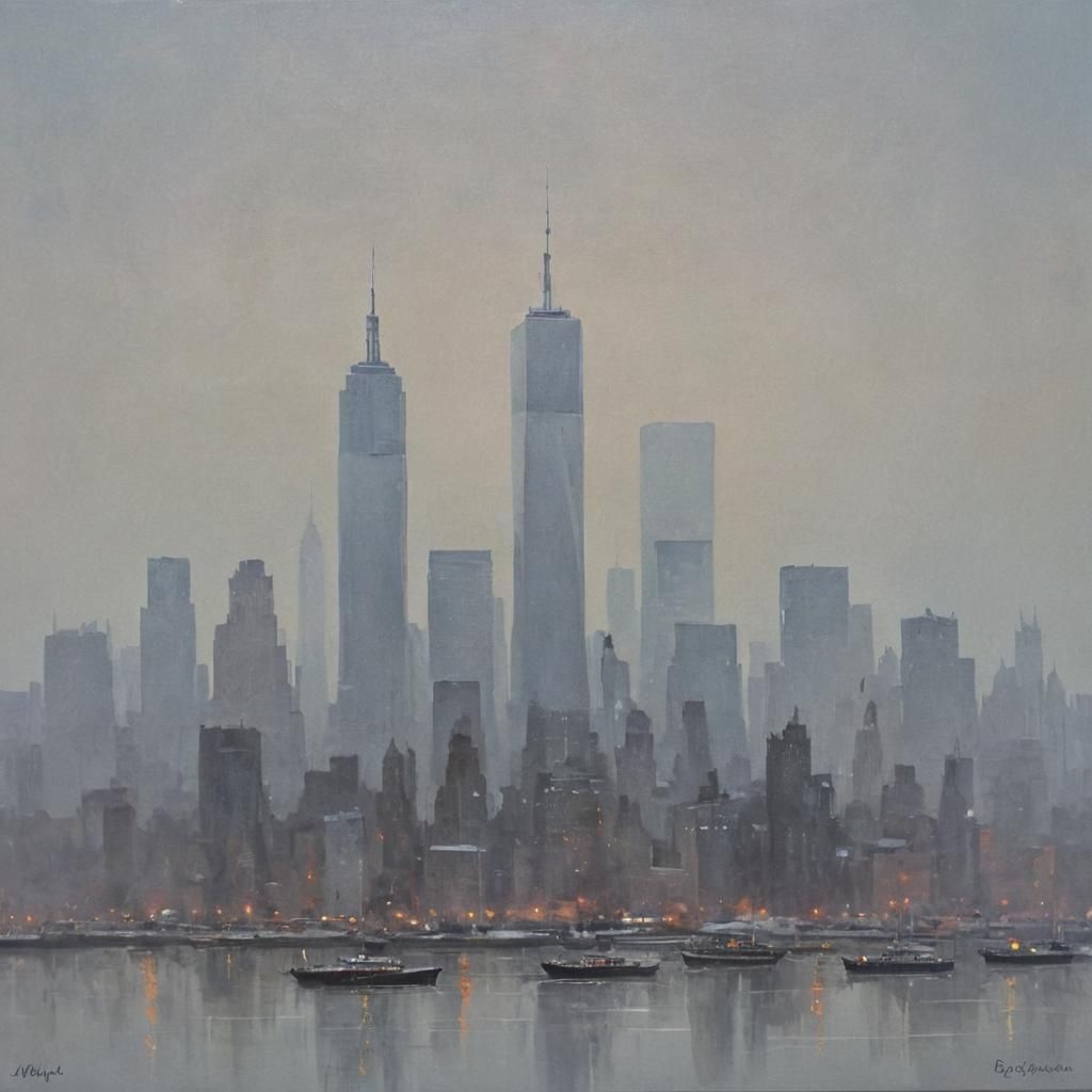 Foggy City Skyline  by @Pulp_History 