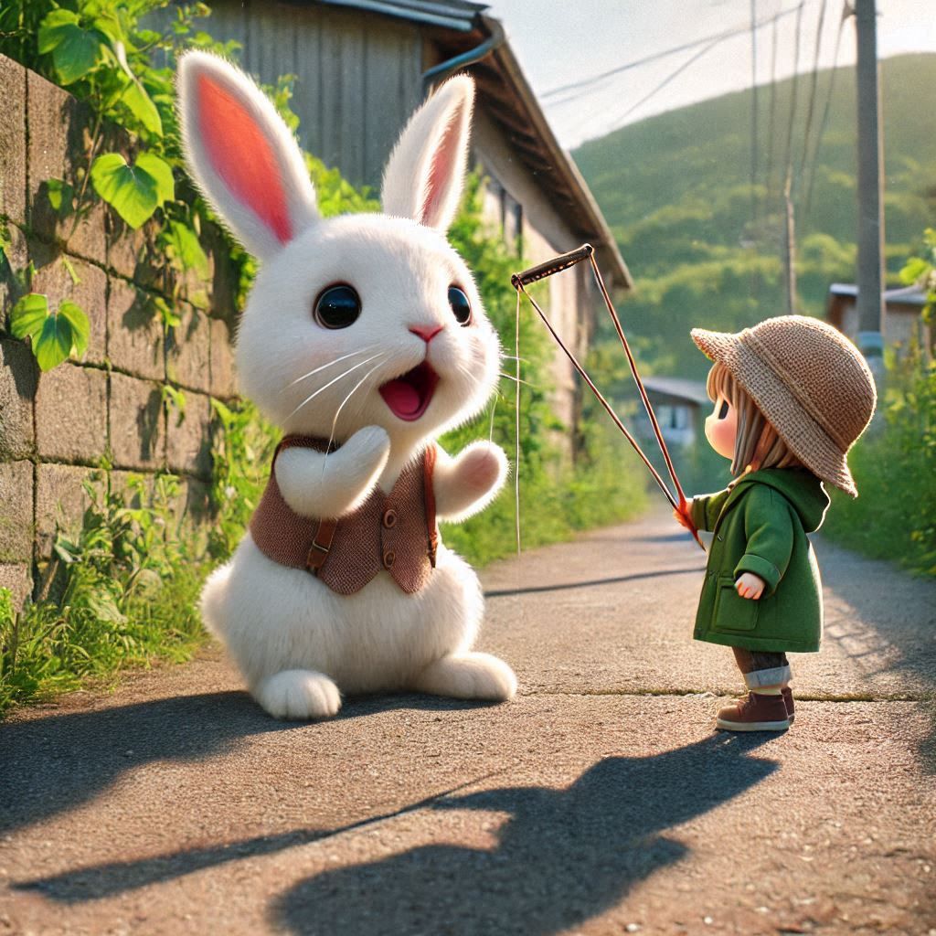 I took a walk and was treated to a wonderful surprise, a shadow puppet show from a little rabbit!