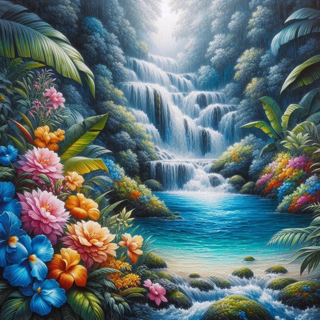 Tropical Waterfall