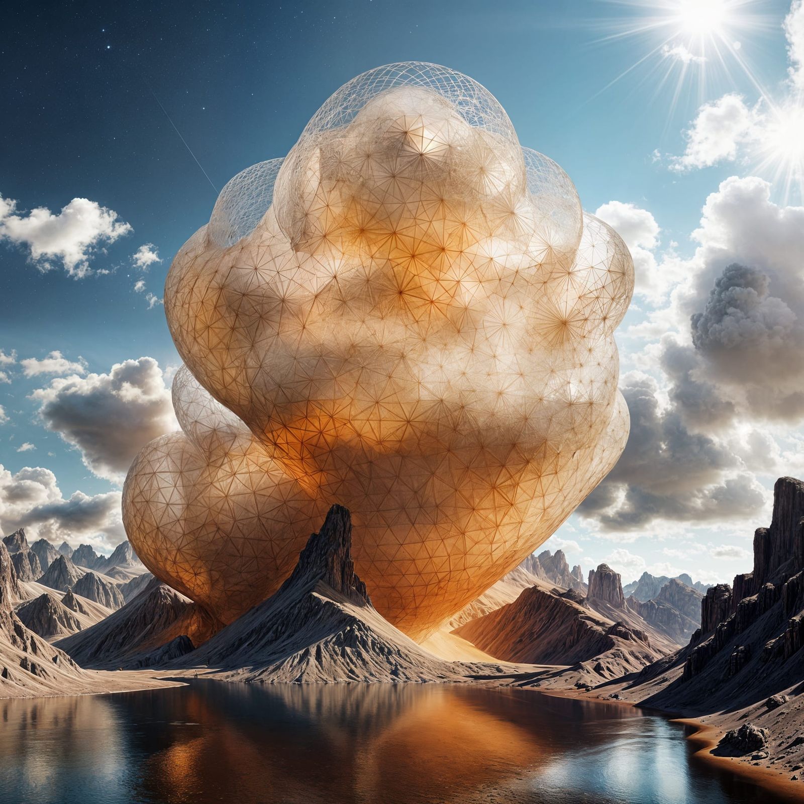 Eggshell thin transparent Carbon Structure in the Desert: Yo...