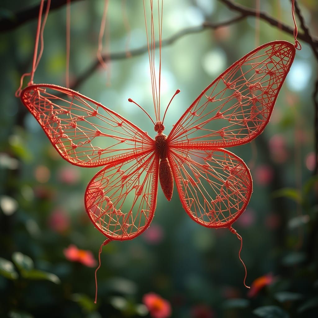 String figures inspired by nature of a  butterfly  by @Eclectic shambles