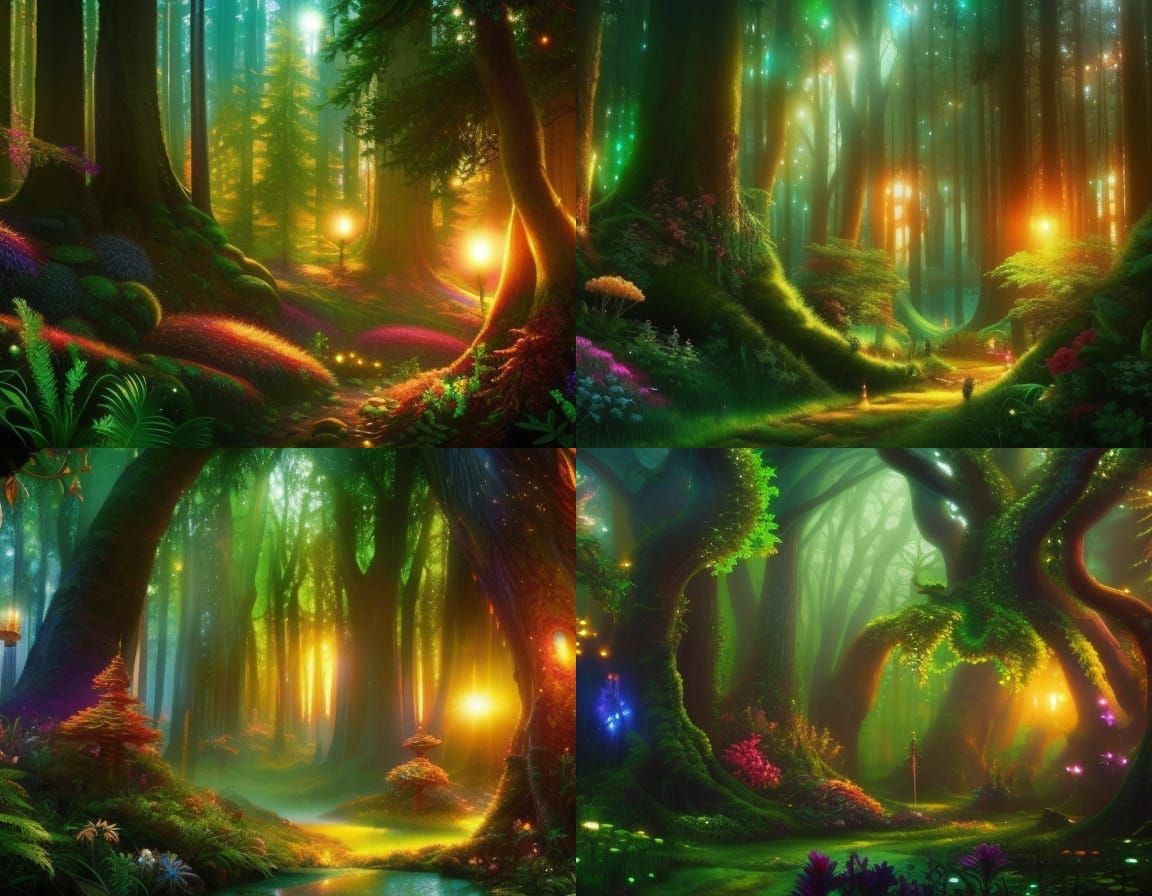 enchanted forest - AI Generated Artwork - NightCafe Creator