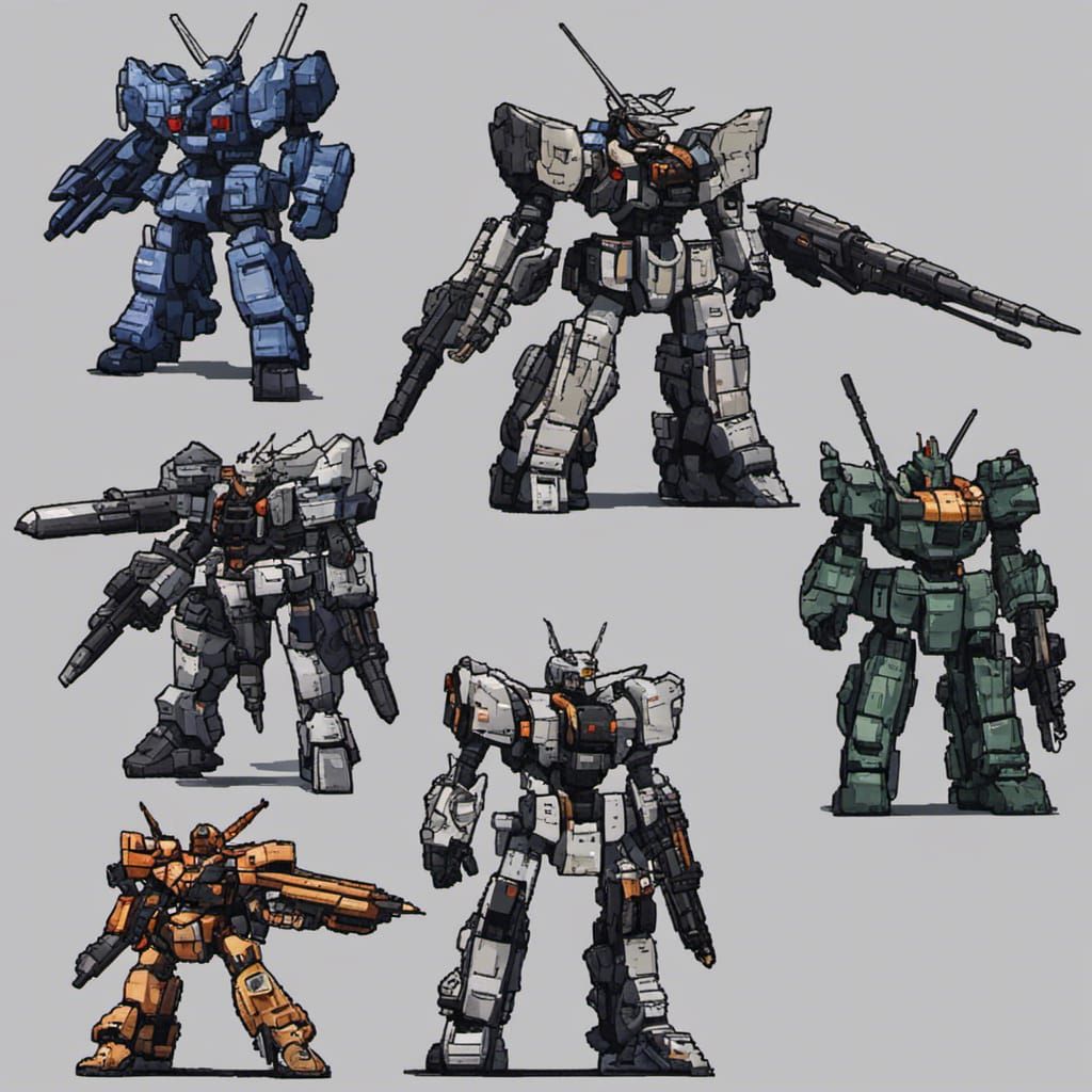 Armored Core In Pixel Art Style - Ai Generated Artwork - Nightcafe Creator