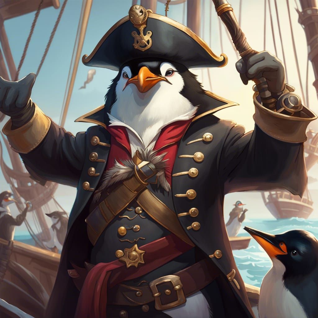 Penguin Pirates  by @Mor