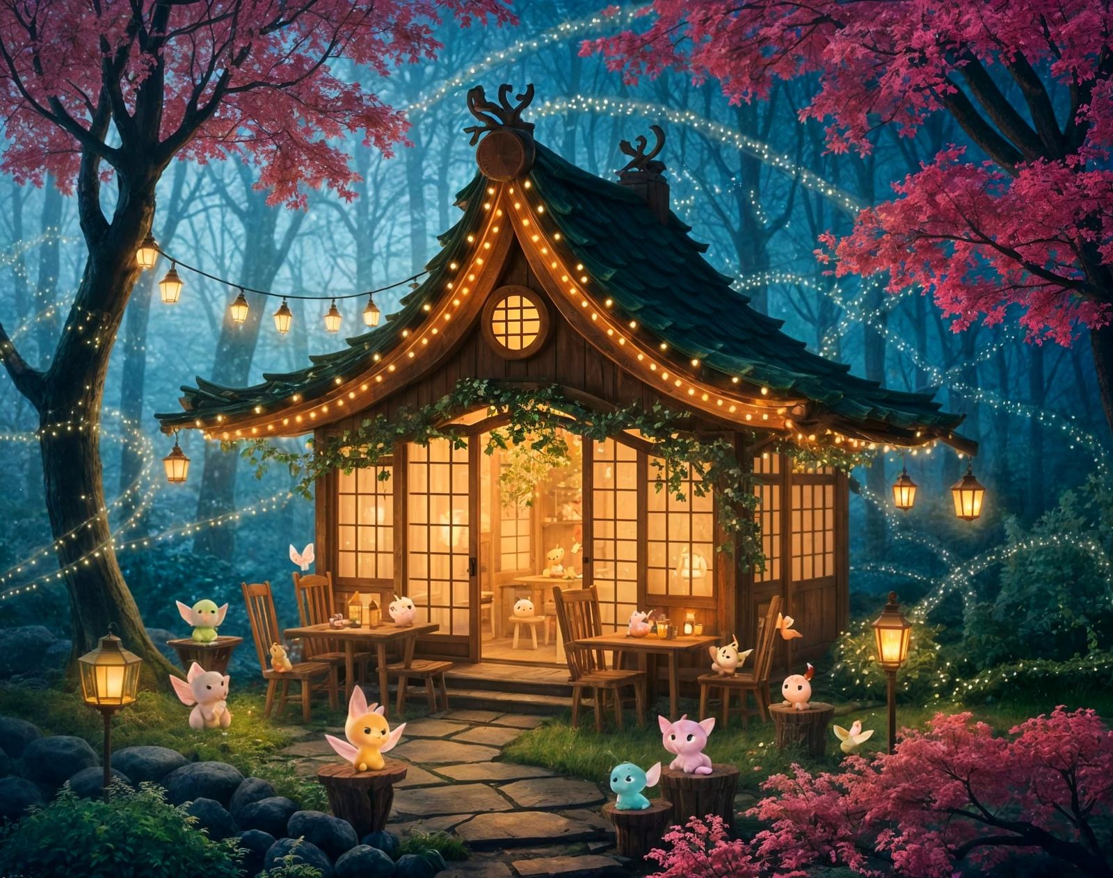 Enchanted Japanese Teahouse  by @Joanna7