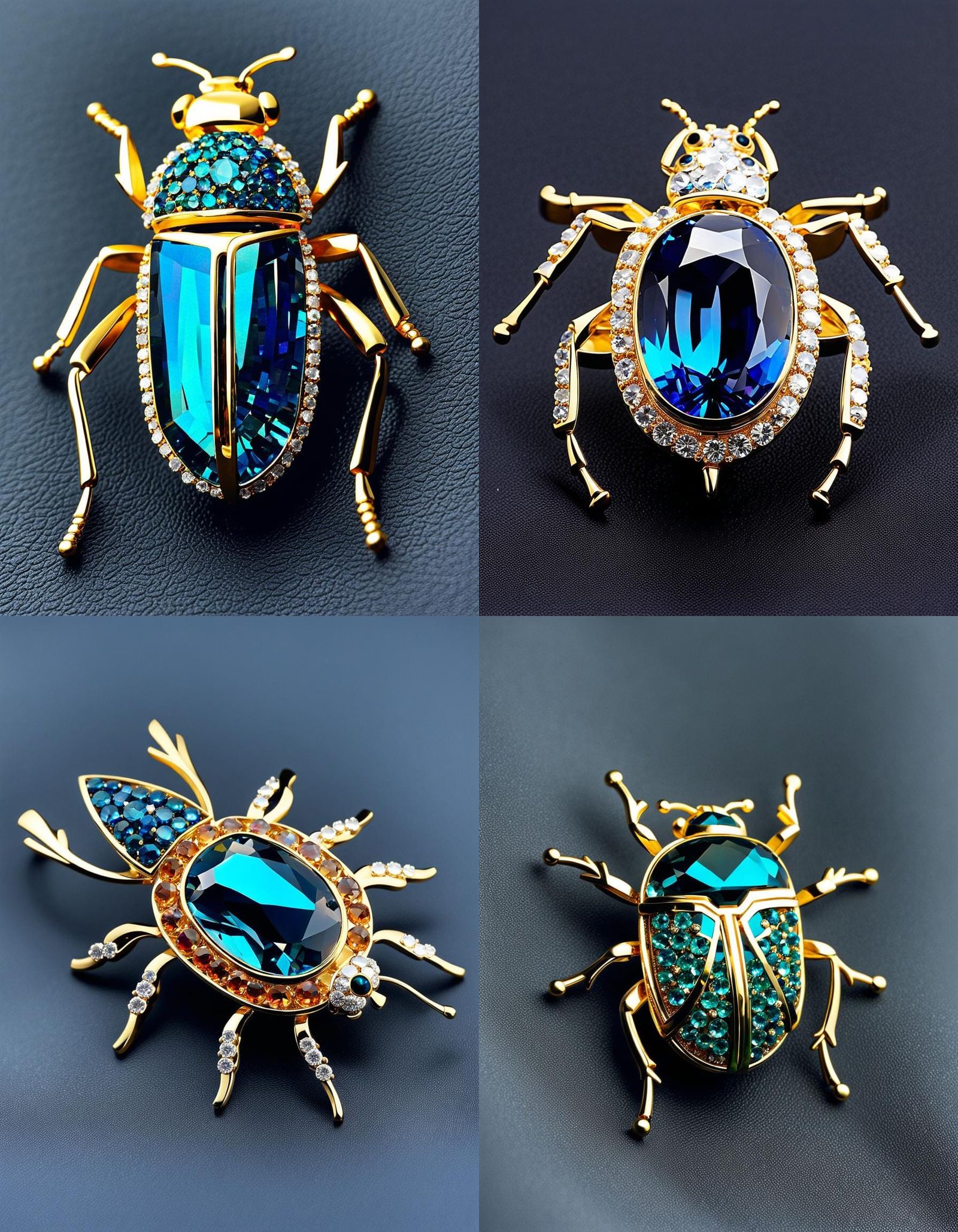 (A stunning brooch in the shape of a beatle inlaid with shimmering crystals:1.3)  reflecting the light in a mesmerizing ...