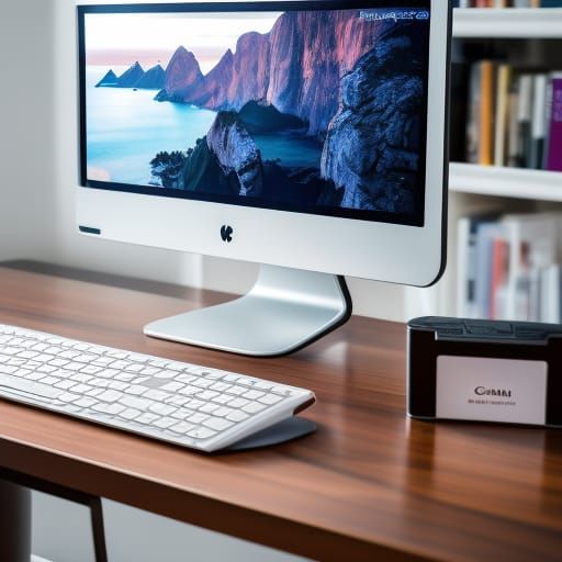 Ultrarealistic Indoor Personal Computer Professional photography, bokeh