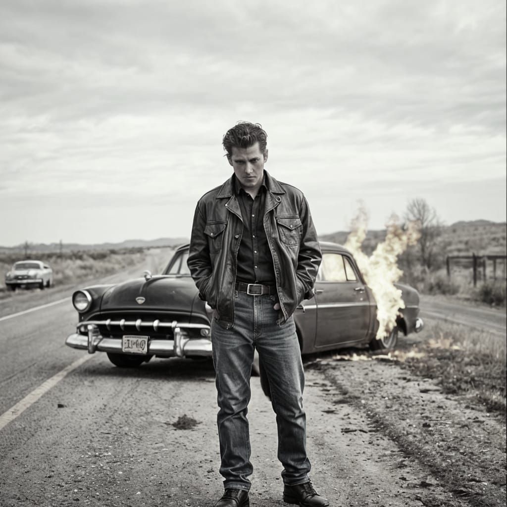 A Greaser Walks Home  by @AttemptedM