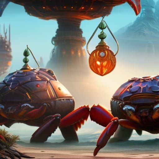 The armored crabs of Kal-Fenneth - AI Generated Artwork - NightCafe Creator