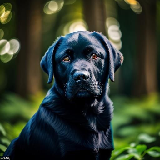 Black Labrador in Enchanted Forest ,

[

The forest around i...