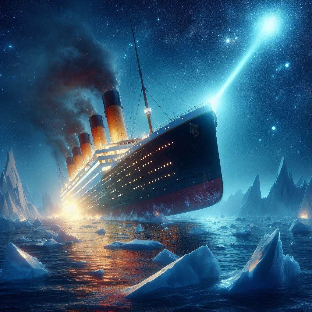RMS Titanic, moment of impact