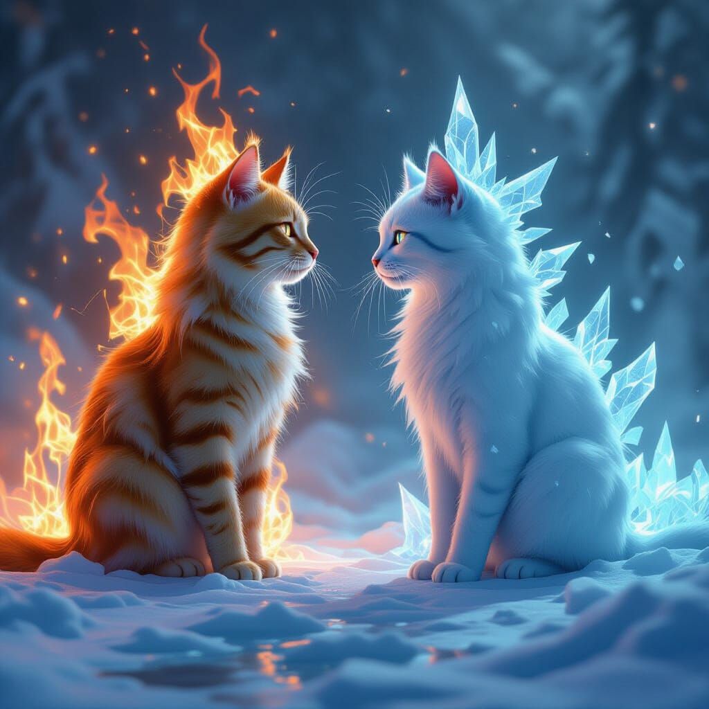 Fire vs ice  by @Setra134