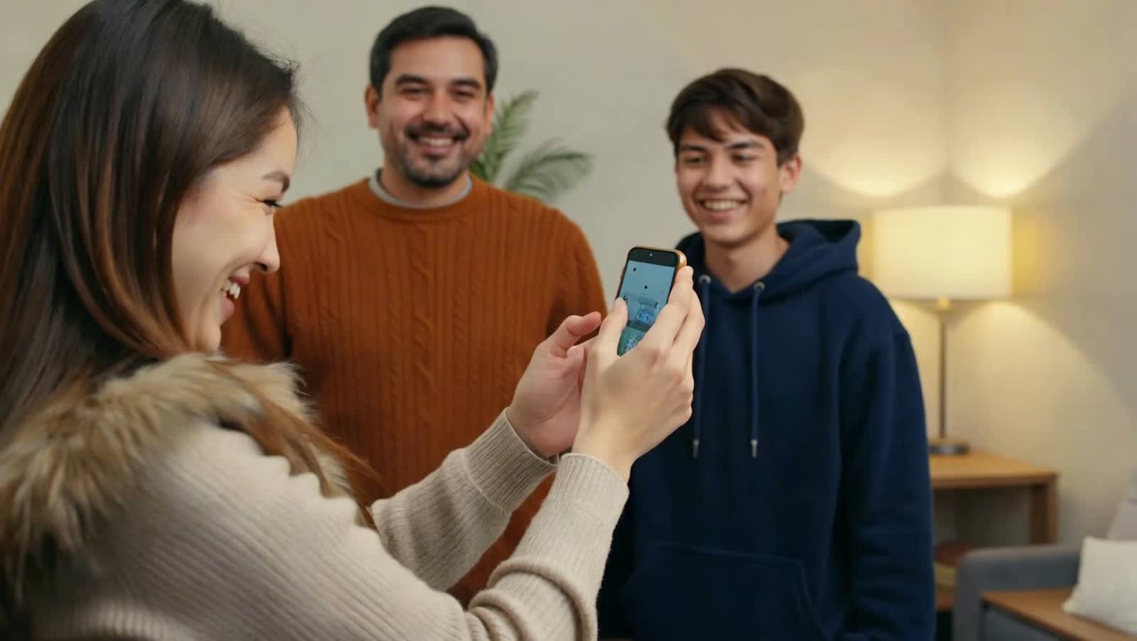 /imagine prompt:A cinematic lifestyle photo taken from behind a young woman with long brown hair, wearing a beige sweate...