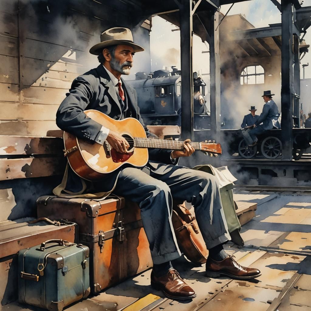 I’m sitting in a railway station; got a ticket for my destination   by @Don Myers