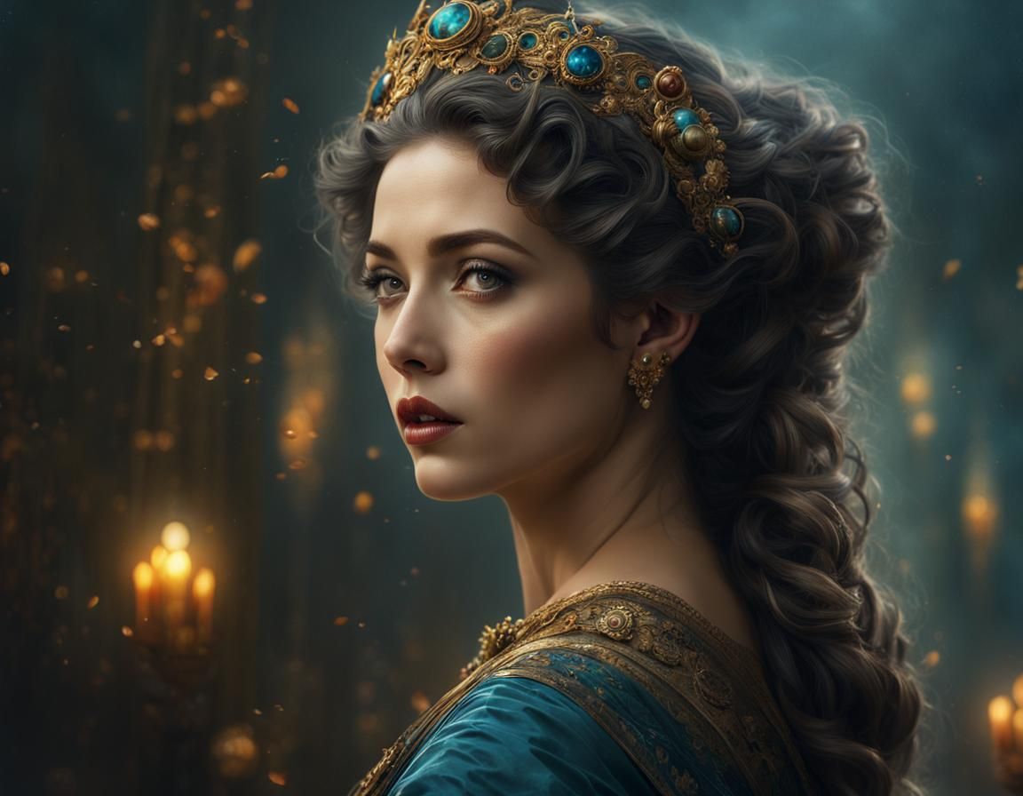 Dreamy Female Portrait in Ethereal Fantasy Style