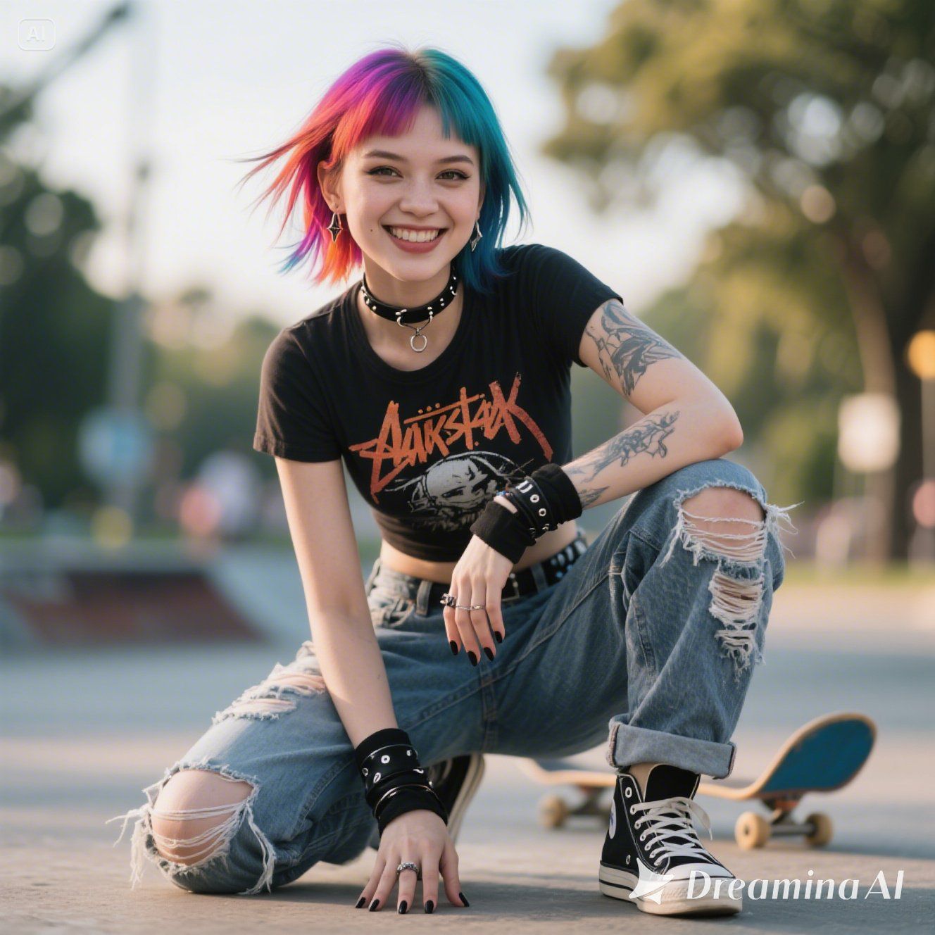 punk skater girl - blending aesthetics