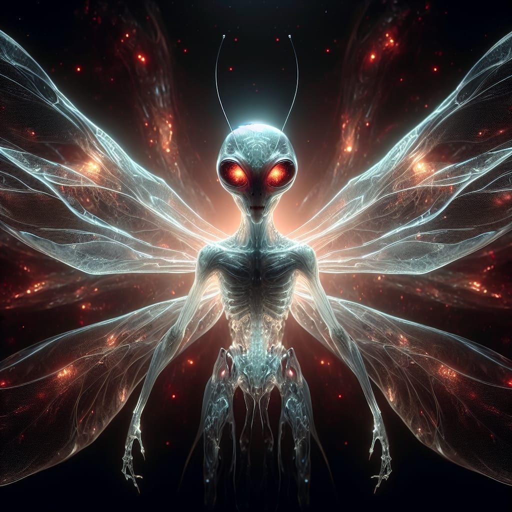 Flying Alien  by @Krystina Digital Artworks