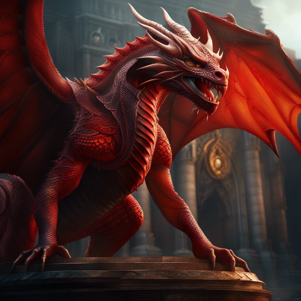 Red dragon  by @arbybuckle