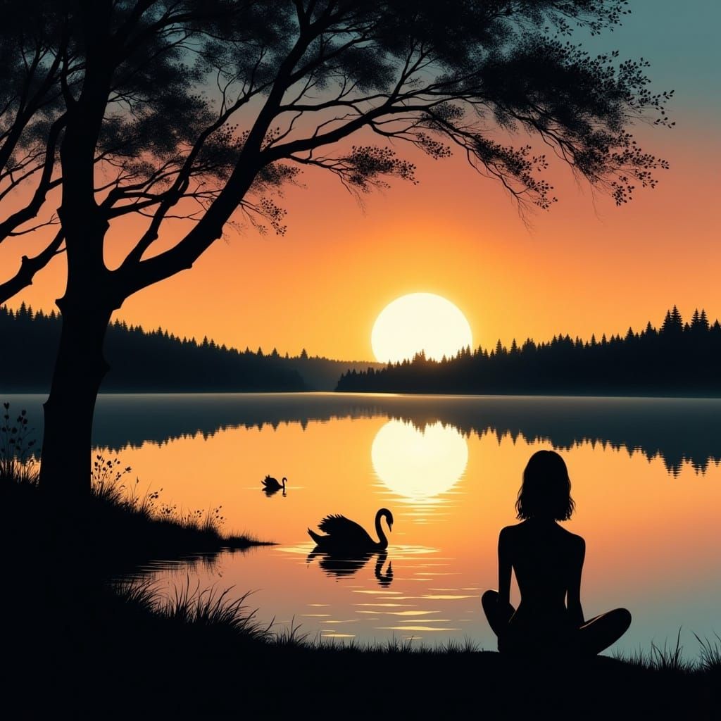 <lora:SilhouetteFlux:1.0>