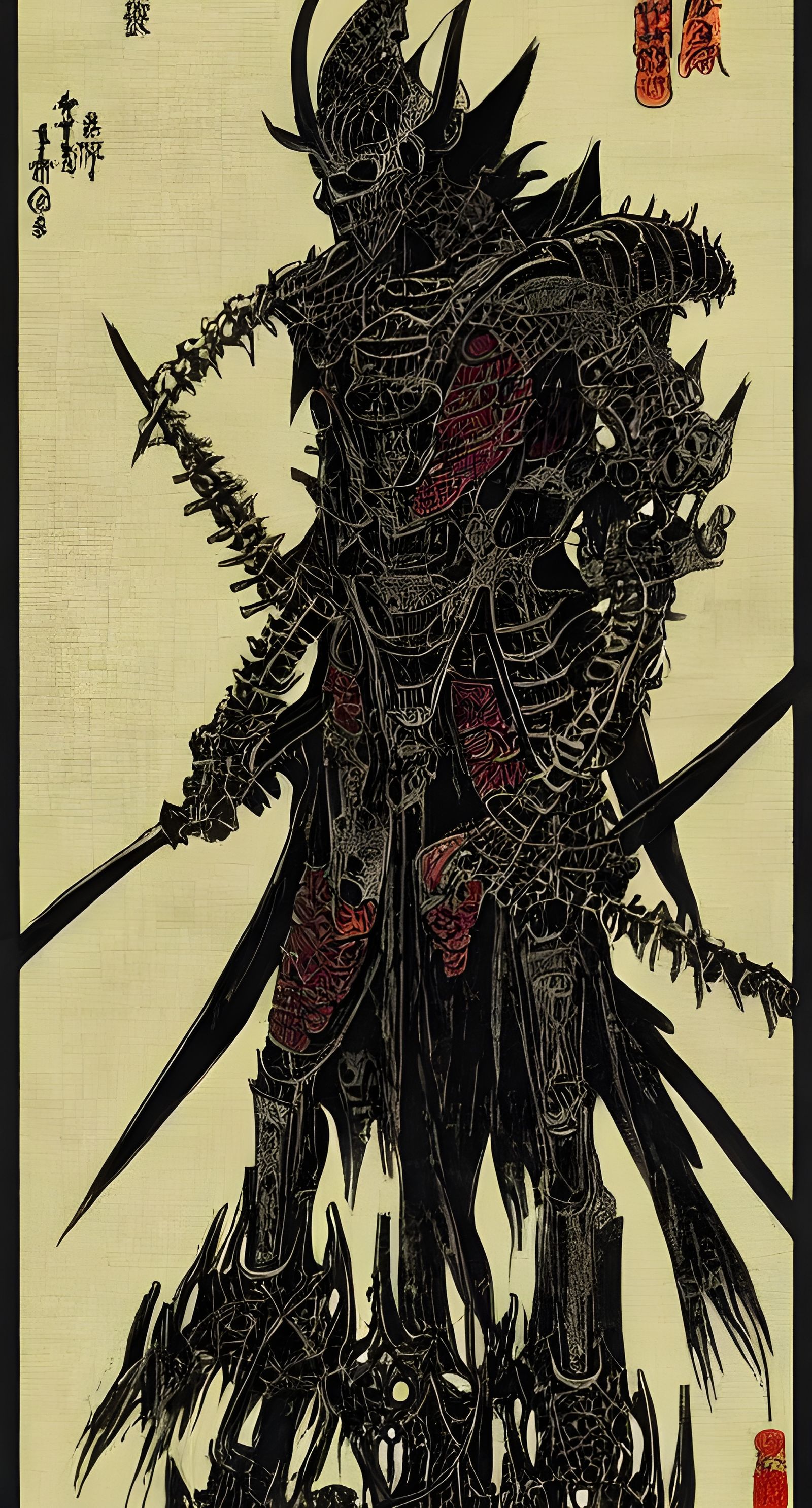 The Demon Knight With Armor Made of Bone