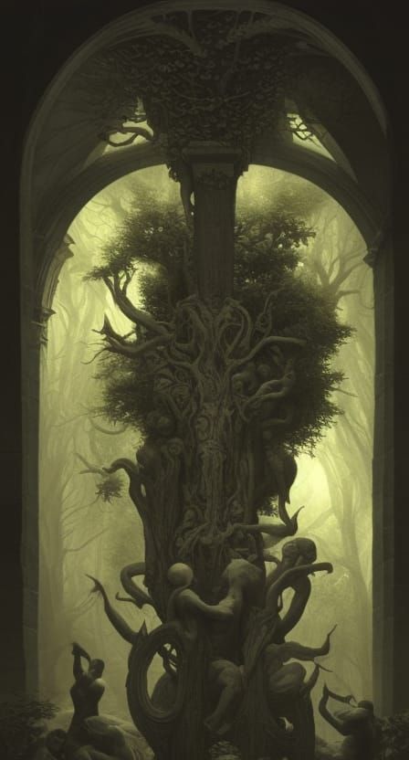 Forth their woodland riches fling,