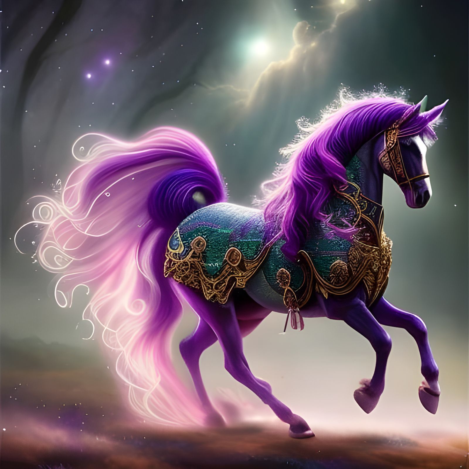 Purple Horse  by @Angie-Grace 