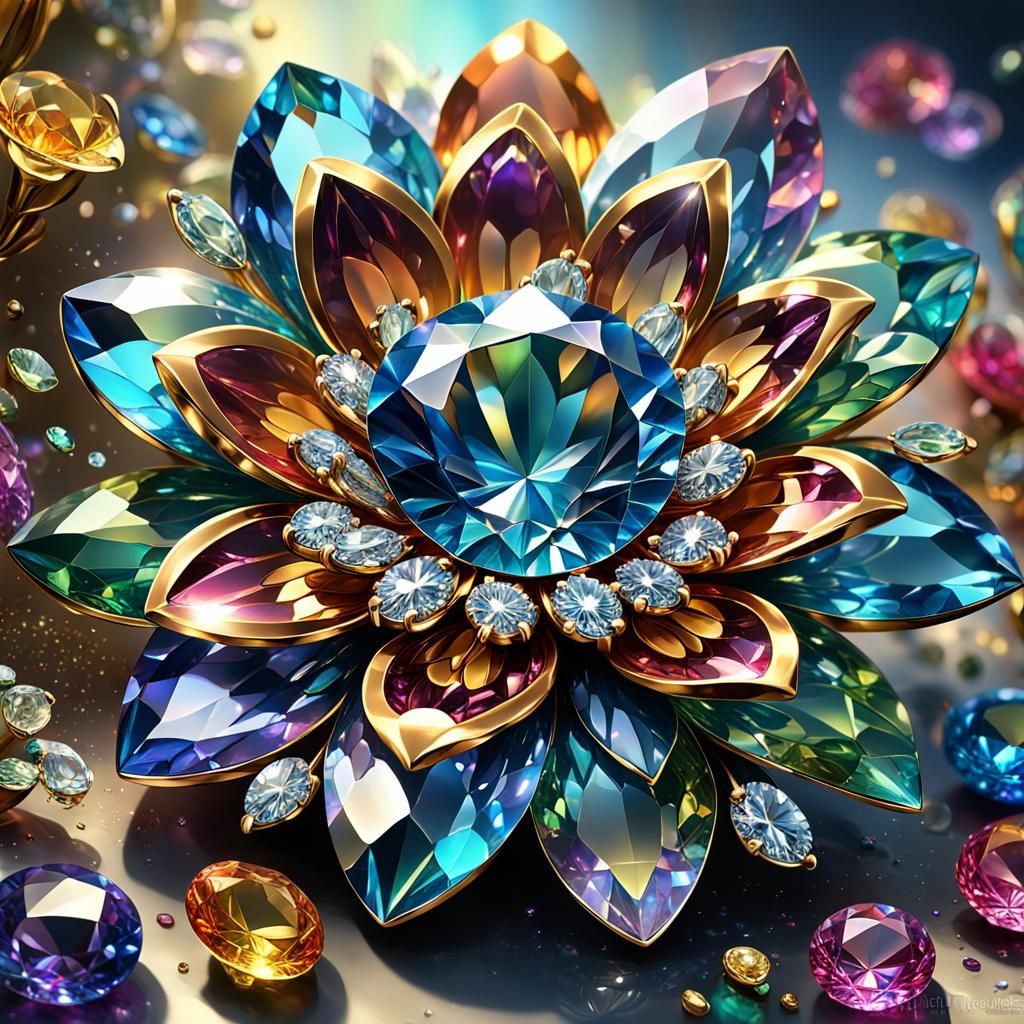 Gemstone flower