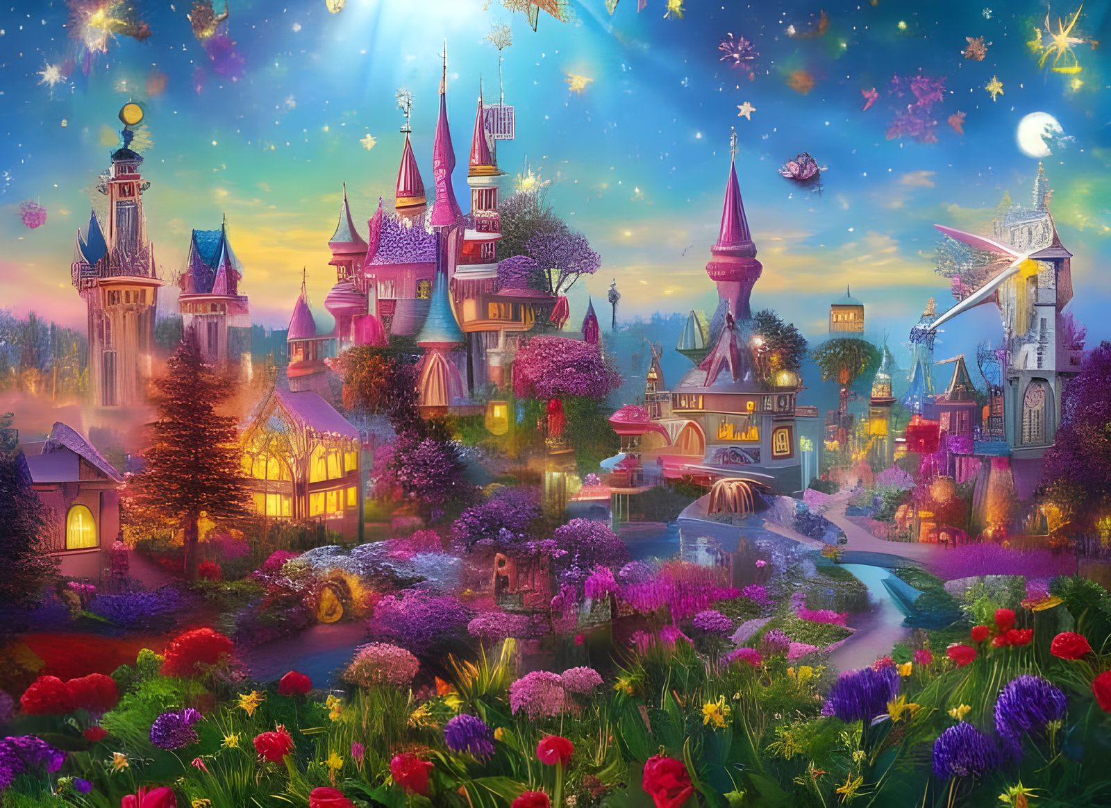 Fairy Fantasyland - AI Generated Artwork - NightCafe Creator