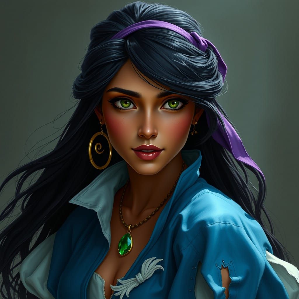 Esmeralda Portrait in Dynamic Lighting