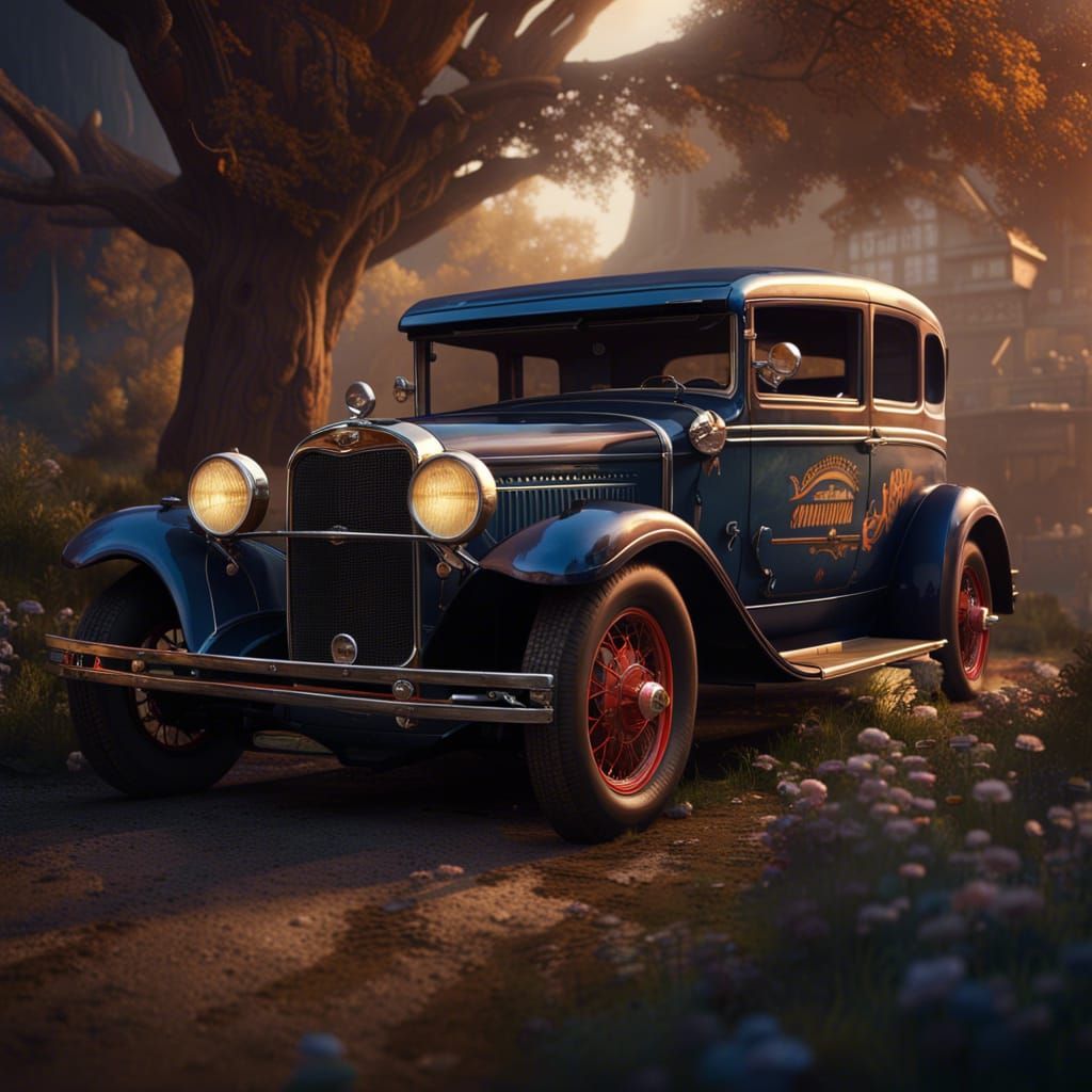 1930s Ford model A being used as a moonshine runner detailed...