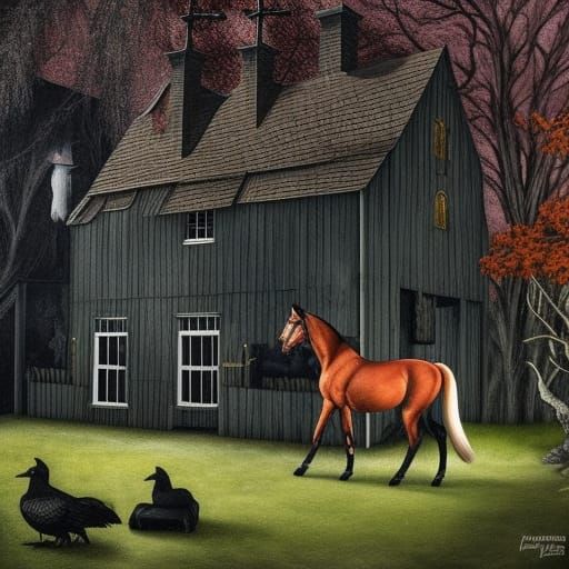 The Farmyard At Night Can Be Eerie. - AI Generated Artwork - NightCafe ...